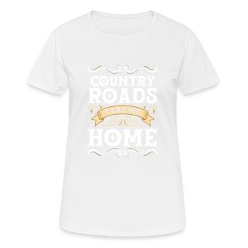 Les routes de campagne me ramènent à la maison - T-shirt respirant Femme - blanc - Devant - AI Model Female 172 dark (172cm)