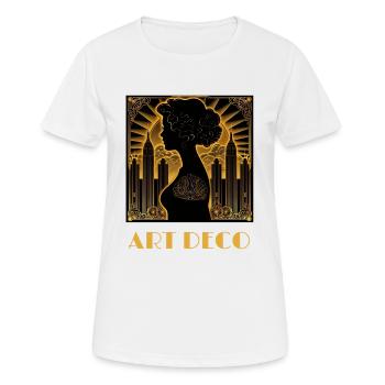 Art déco - T-shirt respirant Femme - blanc - Devant - AI Model Female 172 dark (172cm)
