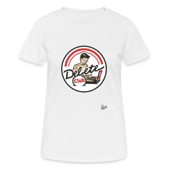 Computer-Nerd vom Löschen-Club - Frauen T-Shirt atmungsaktiv - Weiß - Vorne - AI Model Female 172 dark (172cm)