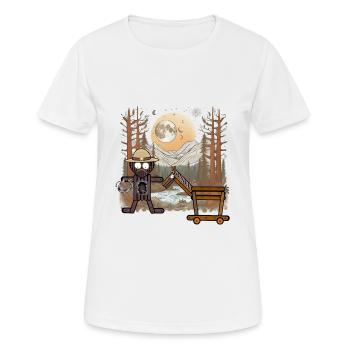 Cavalier du Far West Cheval Cowboy Western Cavalier - T-shirt respirant Femme - blanc - Devant - AI Model Female 172 dark (172cm)