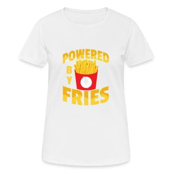 Golden Energy: Fry-Powered Enthusiasm - Women's Breathable T-Shirt - white - Front - AI Model Female 172 dark (172cm)