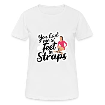Tu m’avais aux pieds dans les sangles 54 - T-shirt respirant Femme - blanc - Devant - AI Model Female 172 dark (172cm)