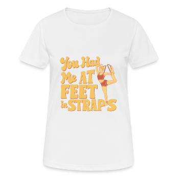 Tu m’avais aux pieds dans les sangles 59 - T-shirt respirant Femme - blanc - Devant - AI Model Female 172 dark (172cm)