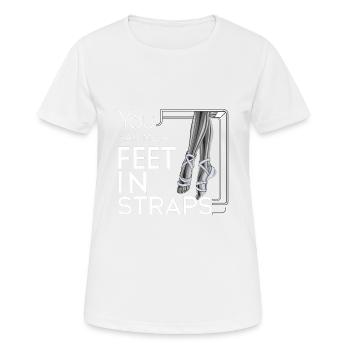 Tu m’avais aux pieds dans les sangles 63 - T-shirt respirant Femme - blanc - Devant - AI Model Female 172 dark (172cm)