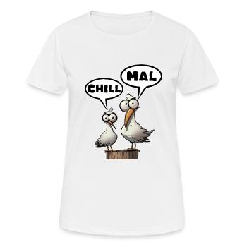 Chill out, chill, chill, relax, hang out - Women's Breathable T-Shirt - white - Front - AI Model Female 172 dark (172cm)