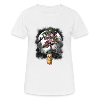 Perce-neige de randonnée dans les bois de printemps de cacahuète - T-shirt respirant Femme - blanc - Devant - AI Model Female 172 dark (172cm)