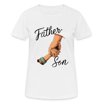 FATHER AND SON - Women's Breathable T-Shirt - white - Front - AI Model Female 172 dark (172cm)