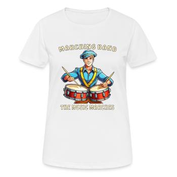 FANFARE LES MARCHES DE LA MUSIQUE - T-shirt respirant Femme - blanc - Devant - AI Model Female 172 dark (172cm)