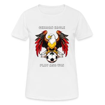FOOTBALL GERMAN EAGLE PLAY AND WIN - Women's Breathable T-Shirt - white - Front - AI Model Female 172 dark (172cm)