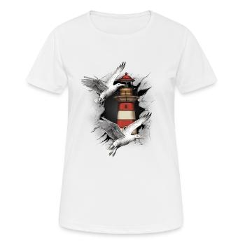 Phares Phare Mouette Mouette Mouette - T-shirt respirant Femme - blanc - Devant - AI Model Female 172 dark (172cm)