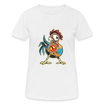Poulet Coq Paix Réveil Paix Paix Paix Mondiale - T-shirt respirant Femme - blanc - Devant - AI Model Female 172 dark (172cm)