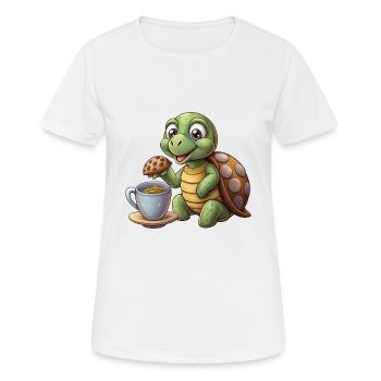 COOKIES, COFFEE TIME - Women's Breathable T-Shirt - white - Front - AI Model Female 172 dark (172cm)