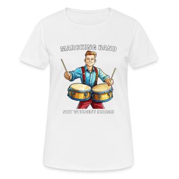 FANFARE PAS SANS TAMBOURS - T-shirt respirant Femme - blanc - Devant - AI Model Female 172 dark (172cm)
