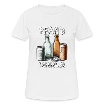 PFAND SAMMLER - Frauen T-Shirt atmungsaktiv - Weiß - Vorne - AI Model Female 172 dark (172cm)