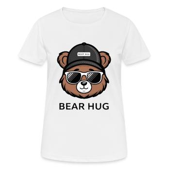 OURS BRUN, CÂLIN D’OURS - T-shirt respirant Femme - blanc - Devant - AI Model Female 172 dark (172cm)