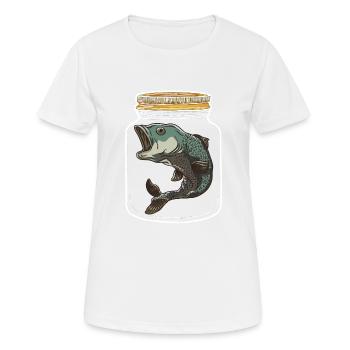 Fish Fish Angler Fishing Fishing - Women's Breathable T-Shirt - white - Front - AI Model Female 172 dark (172cm)