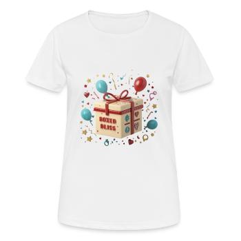 BOÎTES EN CARTON, BOX BLISS - T-shirt respirant Femme - blanc - Devant - AI Model Female 172 dark (172cm)