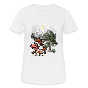 Chevaux Chevaux Cheval sauvage Crazy Horse Ross Cavalier - T-shirt respirant Femme - blanc - Devant - AI Model Female 172 dark (172cm)