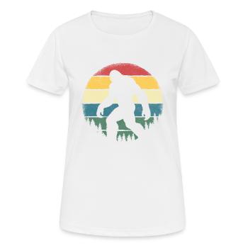 Retro Bigfoot - Frauen T-Shirt atmungsaktiv - Weiß - Vorne - AI Model Female 172 dark (172cm)