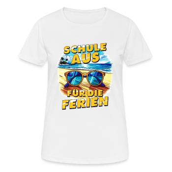 SCHULE AUS FÜR DIE FERIEN - Frauen T-Shirt atmungsaktiv - Weiß - Vorne - AI Model Female 172 dark (172cm)