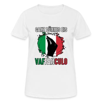 Italien Italiener Vaffanculo - Frauen T-Shirt atmungsaktiv - Weiß - Vorne - AI Model Female 172 dark (172cm)