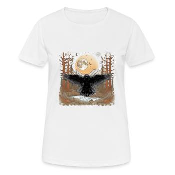 Corbeaux, Corbeaux, Nature, Corbeau, Corbeau - T-shirt respirant Femme - blanc - Devant - AI Model Female 172 dark (172cm)