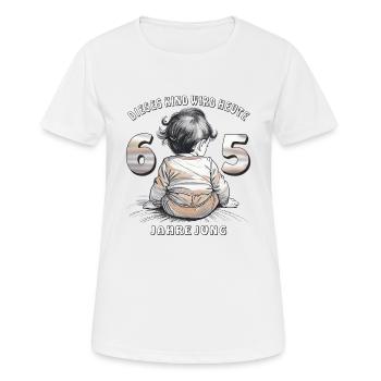 CHILD 65TH BIRTHDAY - Women's Breathable T-Shirt - white - Front - AI Model Female 172 dark (172cm)