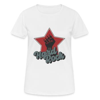 Heavy Metal Metalmusik Hardrock Rockmusik - Frauen T-Shirt atmungsaktiv - Weiß - Vorne - AI Model Female 172 dark (172cm)