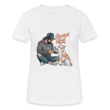HURLEMENT DE BASEBALL - T-shirt respirant Femme - blanc - Devant - AI Model Female 172 dark (172cm)