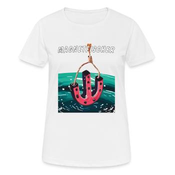 AIMANT FISCHER - T-shirt respirant Femme - blanc - Devant - AI Model Female 172 dark (172cm)