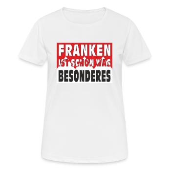 FRANCONIA IS SOMETHING SPECIAL - Women's Breathable T-Shirt - white - Front - AI Model Female 172 dark (172cm)
