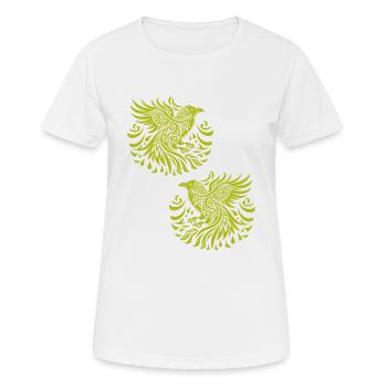 Corbeau Corbeau Oiseaux Corbeaux Occulte Corbeau Corbeau - T-shirt respirant Femme - blanc - Devant - AI Model Female 172 dark (172cm)