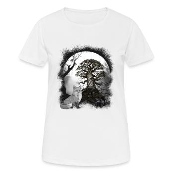 Halloween Renard de la forêt Renards Conte de fées Personnage de conte de fées - T-shirt respirant Femme - blanc - Devant - AI Model Female 172 dark (172cm)