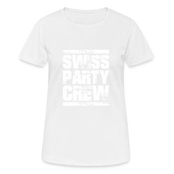 Swiss Party Holiday Crew Suisse - T-shirt respirant Femme - blanc - Devant - AI Model Female 172 dark (172cm)
