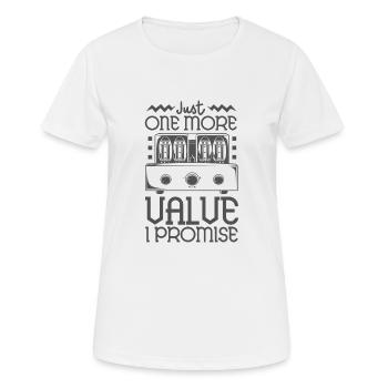 Nur noch eine Röhre - Vakuumröhren - Frauen T-Shirt atmungsaktiv - Weiß - Vorne - AI Model Female 172 dark (172cm)