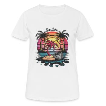 Sunshine - Summer - Sunset - Women's Breathable T-Shirt - white - Front - AI Model Female 172 dark (172cm)