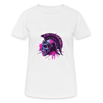 Spartan Skull Helmet Spartan - Women's Breathable T-Shirt - white - Front - AI Model Female 172 dark (172cm)