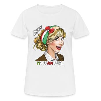 WOMAN ITALY DREAM ITALIAN GIRL - Women's Breathable T-Shirt - white - Front - AI Model Female 172 dark (172cm)