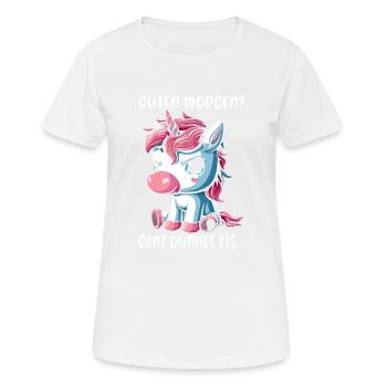 Bonjour? Glace très mince - T-shirt respirant Femme - blanc - Devant - AI Model Female 172 dark (172cm)