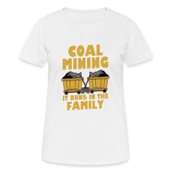 L’extraction du charbon dans la famille Pickaxe Miner - T-shirt respirant Femme - blanc - Devant - AI Model Female 172 dark (172cm)