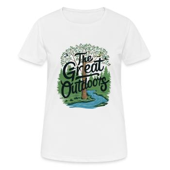 DIE FREIE NATUR - Frauen T-Shirt atmungsaktiv - Weiß - Vorne - AI Model Female 172 dark (172cm)