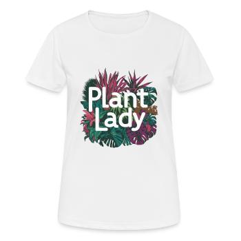 PFLANZEN-LADY - Frauen T-Shirt atmungsaktiv - Weiß - Vorne - AI Model Female 172 dark (172cm)