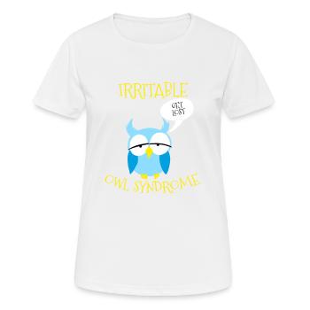 Syndrome de la chouette irritable se perdre Jeu de mots nocturne - T-shirt respirant Femme - blanc - Devant - AI Model Female 172 dark (172cm)