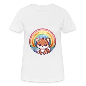 Fuchs Füchse Kinder Kind - Frauen T-Shirt atmungsaktiv - Weiß - Vorne - AI Model Female 172 dark (172cm)