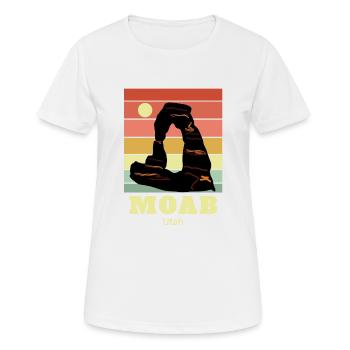 Moab Utah - Frauen T-Shirt atmungsaktiv - Weiß - Vorne - AI Model Female 172 dark (172cm)