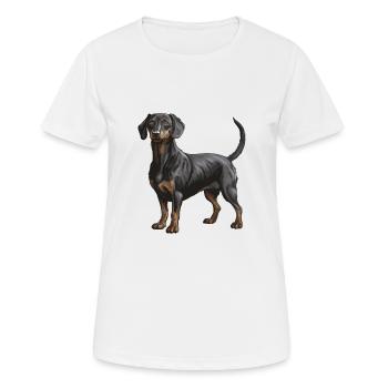 Teckel Animal Teckel - T-shirt respirant Femme - blanc - Devant - AI Model Female 172 dark (172cm)