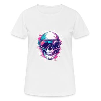 Ski Skull Masque de ski Skull - T-shirt respirant Femme - blanc - Devant - AI Model Female 172 dark (172cm)