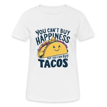 You Can t Buy Happiness, But You Can Buy Tacos - Women's Breathable T-Shirt - white - Front - AI Model Female 172 dark (172cm)