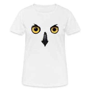 Eulengesicht Nachtaktive Raubvögel Raubvogel - Frauen T-Shirt atmungsaktiv - Weiß - Vorne - AI Model Female 172 dark (172cm)