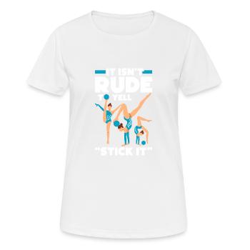 It's not rude to yell - Women's Breathable T-Shirt - white - Front - AI Model Female 172 dark (172cm)